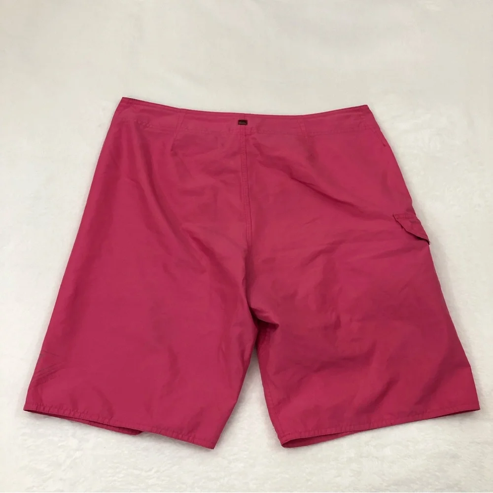 Vintage Quiksilver Surf Hot Pink Beach Pool Swim Trunks Board Shorts Mens 36.